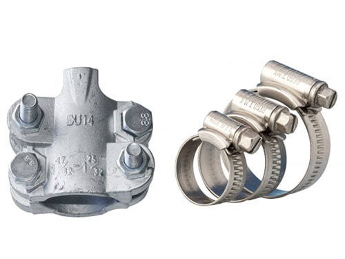 Four Bolt Clamp and Hose Clips